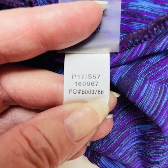 Title Nine Hoodie Dress Womens M Purple Space Dye Active Tennis Golf Pickleball - Picture 5 of 8